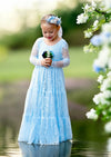 blue flower girl dresses for toddlers