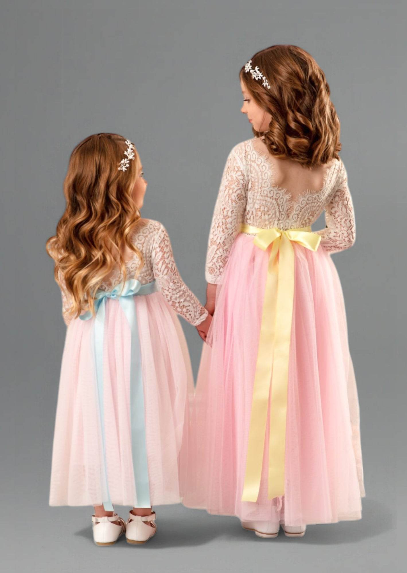 Pink Full Length Tulle dress