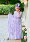 Lavender lace flower girl dresses for toddlers