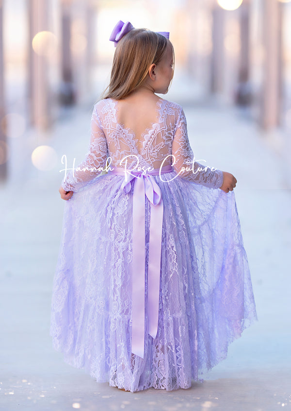 lavender lace flower girl dresses