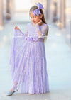 lilac Lace flower girl dress