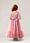 Coral flower girl dress
