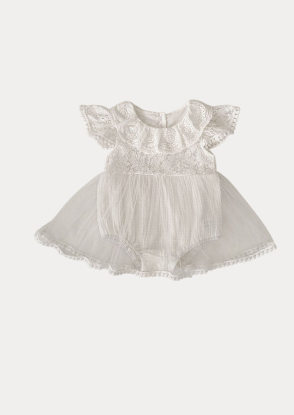 Leora Floral Lace Romper