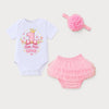 Little Miss One Onesie & Bloomer Birthday Outfit Pink