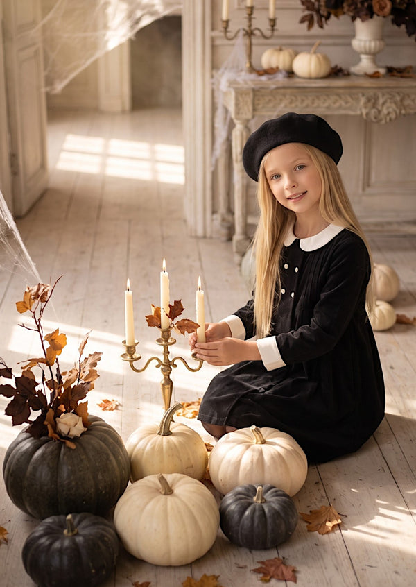 Little Miss Prim & Proper Dress in Black | Girls Little Black Dress