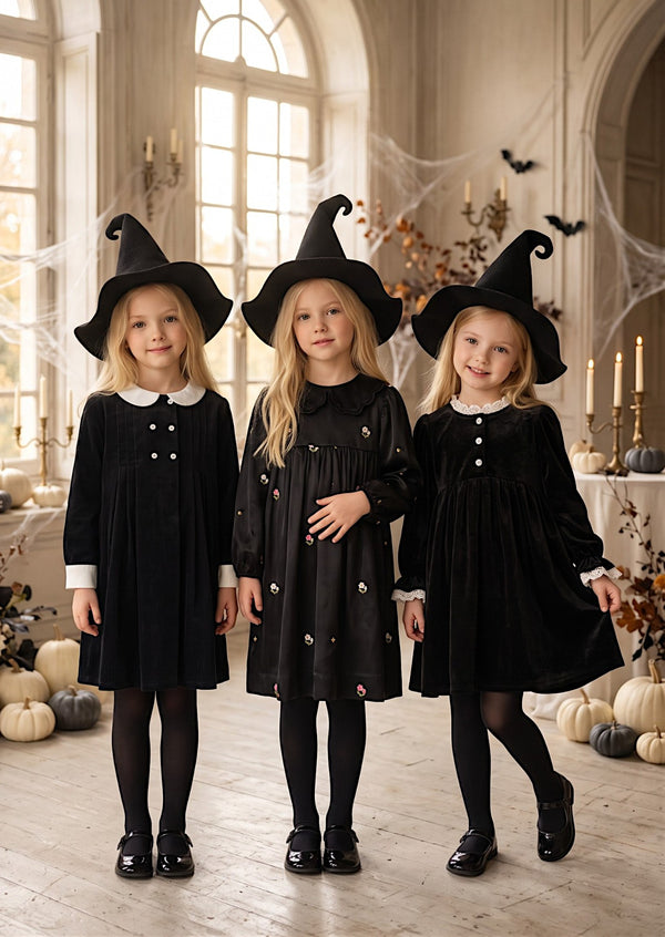 Little Miss Prim & Proper Dress in Black | Girls Little Black Dress