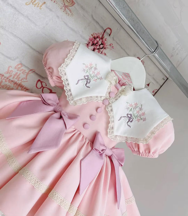 Princess Garden Girls Embroidered Cotton Party Dress