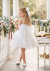Little Swan Girls Dress in White