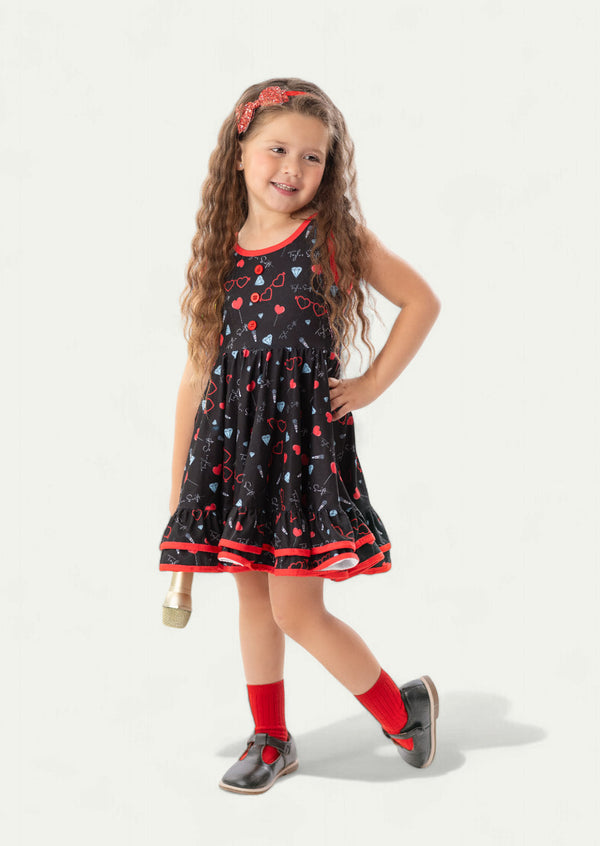 girls black swiftie dress