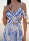 Long Prom Dress with Side Cut Outs | Blue Gown