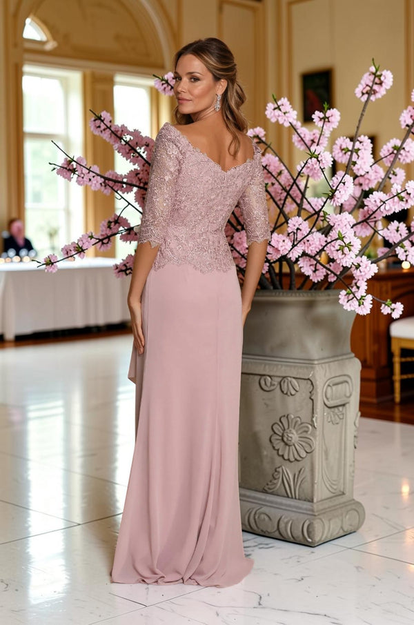 Mauve Lace Mother of the Bride Dress | Soft & Elegant Gown