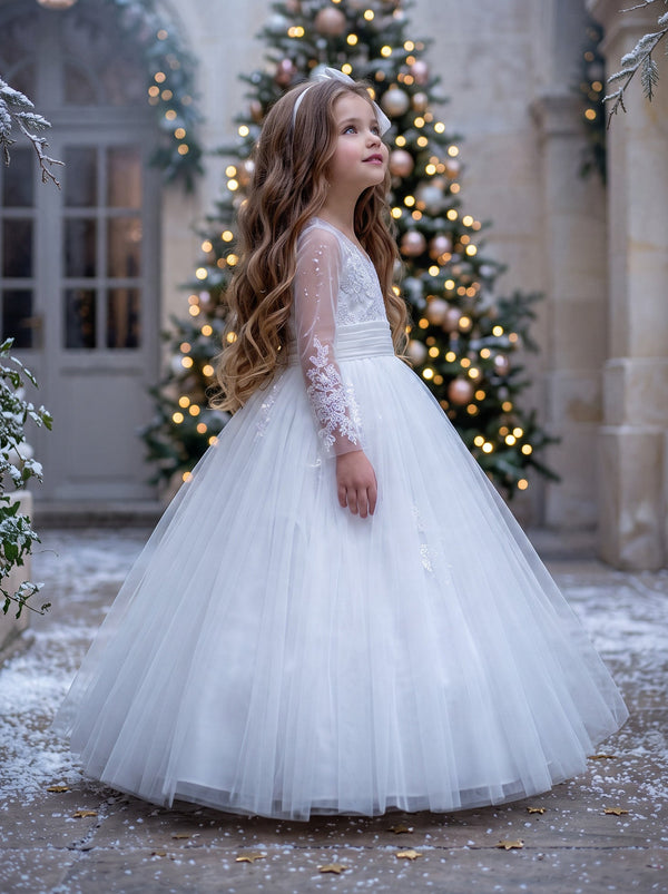 Gown White Lace Flower Girl Dress | Flower Girl Dresses