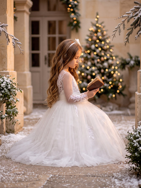 Gown White Lace Flower Girl Dress | Flower Girl Dresses