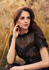 Black Lace Evening Gown | Full‑Length Formal Dress
