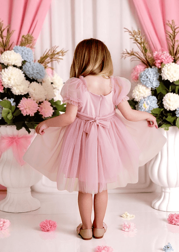 Luna Soft Pink Sequin Flower Girl Special Occasion Dress