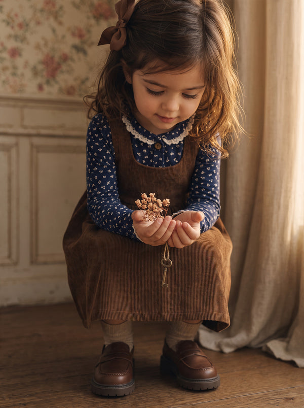 Maeve A-Line Corduroy Dress in Brown | Girls Fall Clothing
