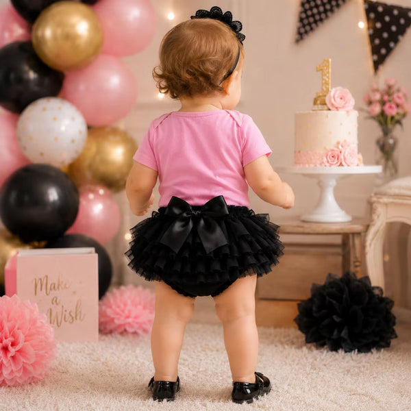 Make A Wish Onesie & Bloomer Birthday Outfit Pink | Cake Smash Girl