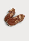 Maple Lane Girls Mary Janes in Brown | Girls Flats