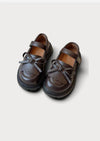 Little Heirloom Girls Mary Jane Loafers in Brown | Girls Flats