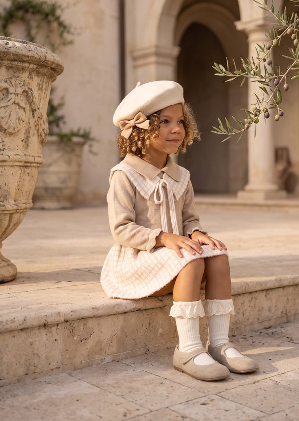 Girls Beige Sweater Dress Set | Fall Clothing for Girls