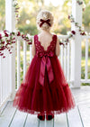 Wine Red, Deep Red Flower Girl Dress - Flower Girl Dresses