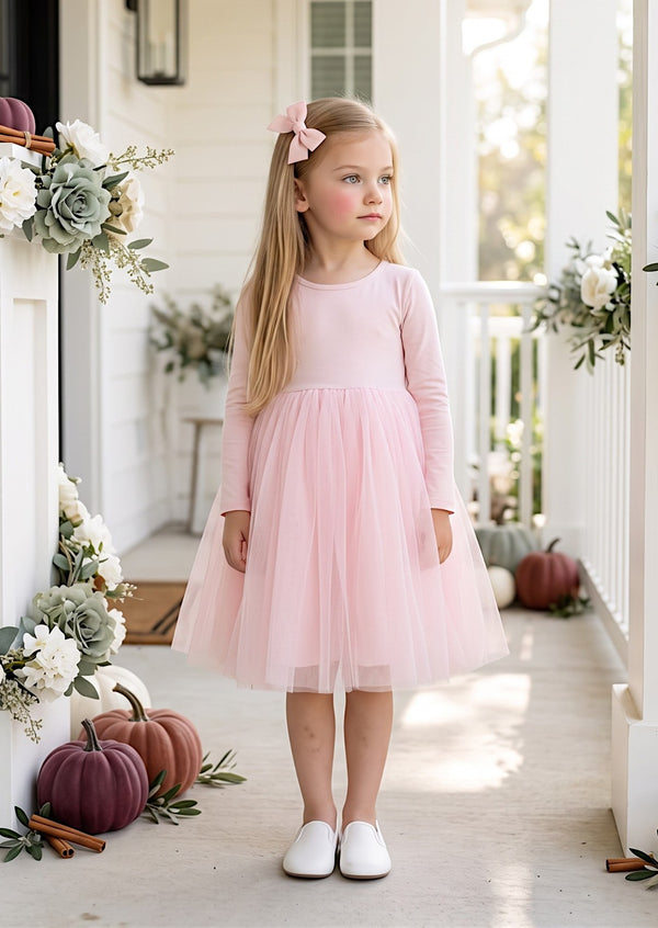 Ice Pink Tulle Daydream Dress | Girls Fall Dresses & Clothes