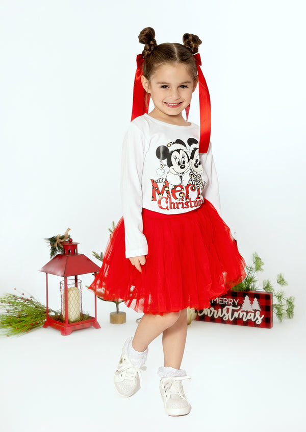 girls Mickey and Minnie Mouse tee shirt