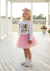 Mickey & Minnie Crewneck & Pink Tutu Set | Girls Tutu Outfits