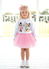 Mickey & Minnie Crewneck & Pink Tutu Set | Girls Tutu Outfits