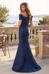 Back view - Off‑The‑Shoulder Mermaid Gown – Elegant Formal Evening Dress
