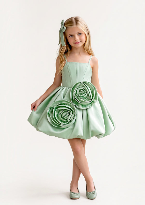 Girls Party Dress in Mint Green | Special Occasion Christmas Dress