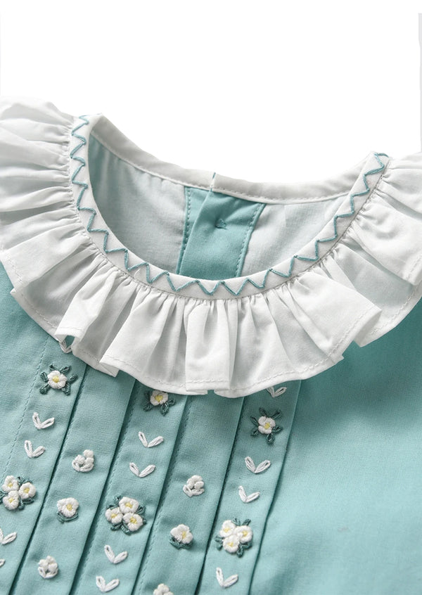 Classic Mint Vertical Pleat Dress