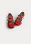 Minuet Double Strap Flats in Red