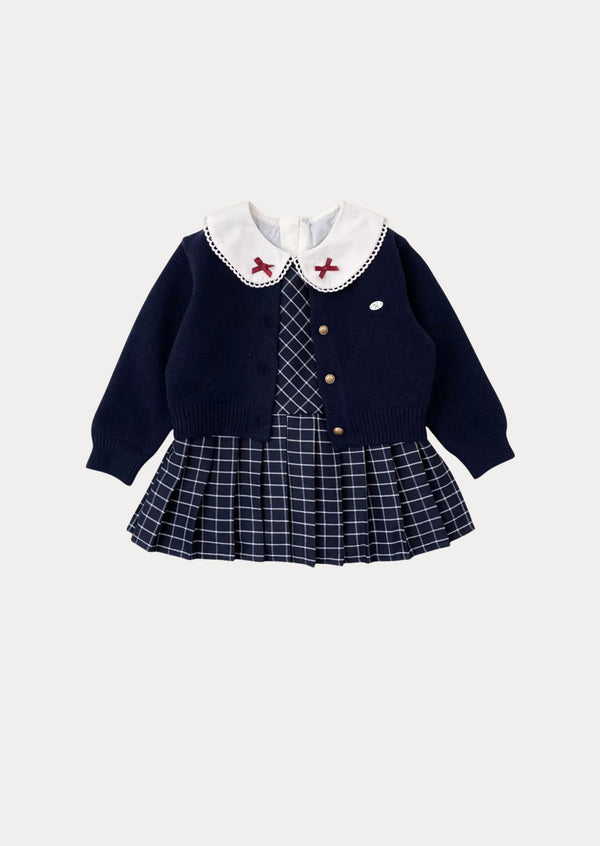 Navy Mirth Dress & Sweater Set