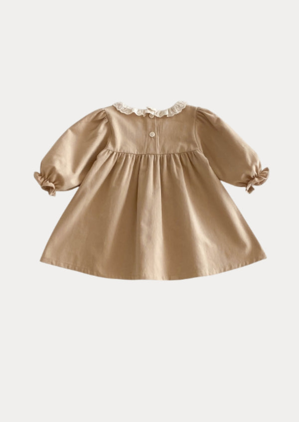 Molly Embroidered Dress in Khaki