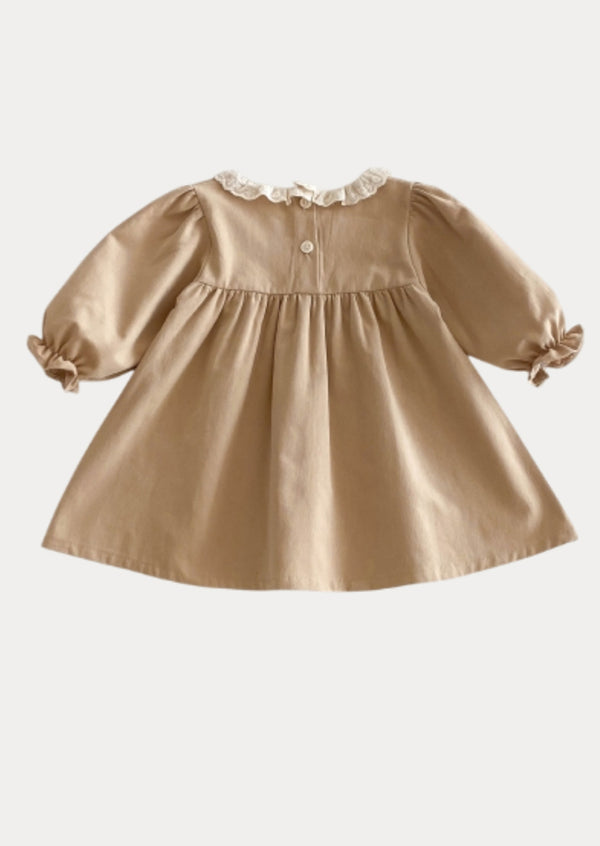 Molly Embroidered Dress in Khaki