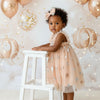 Fairy Moon & Stars Tutu Dress in Champagne | Cake Smash Outfit Girl