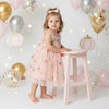 Fairy Moon & Stars Tutu Dress in Pink | Cake Smash Outfit Girl