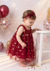 Moon & Stars Cake Smash Tutu Dress in Red