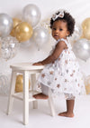 Moon & Stars Cake Smash Tutu Dress in Red