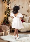 Girls luxury white party dresses