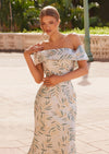 Jacquard Off‑Shoulder Trumpet Gown | Mother of the Bride Dress