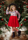 Christmas Minnie Twirl Dress || Red