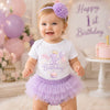 My 1st Birthday Onesie & Bloomer Outfit Lavender