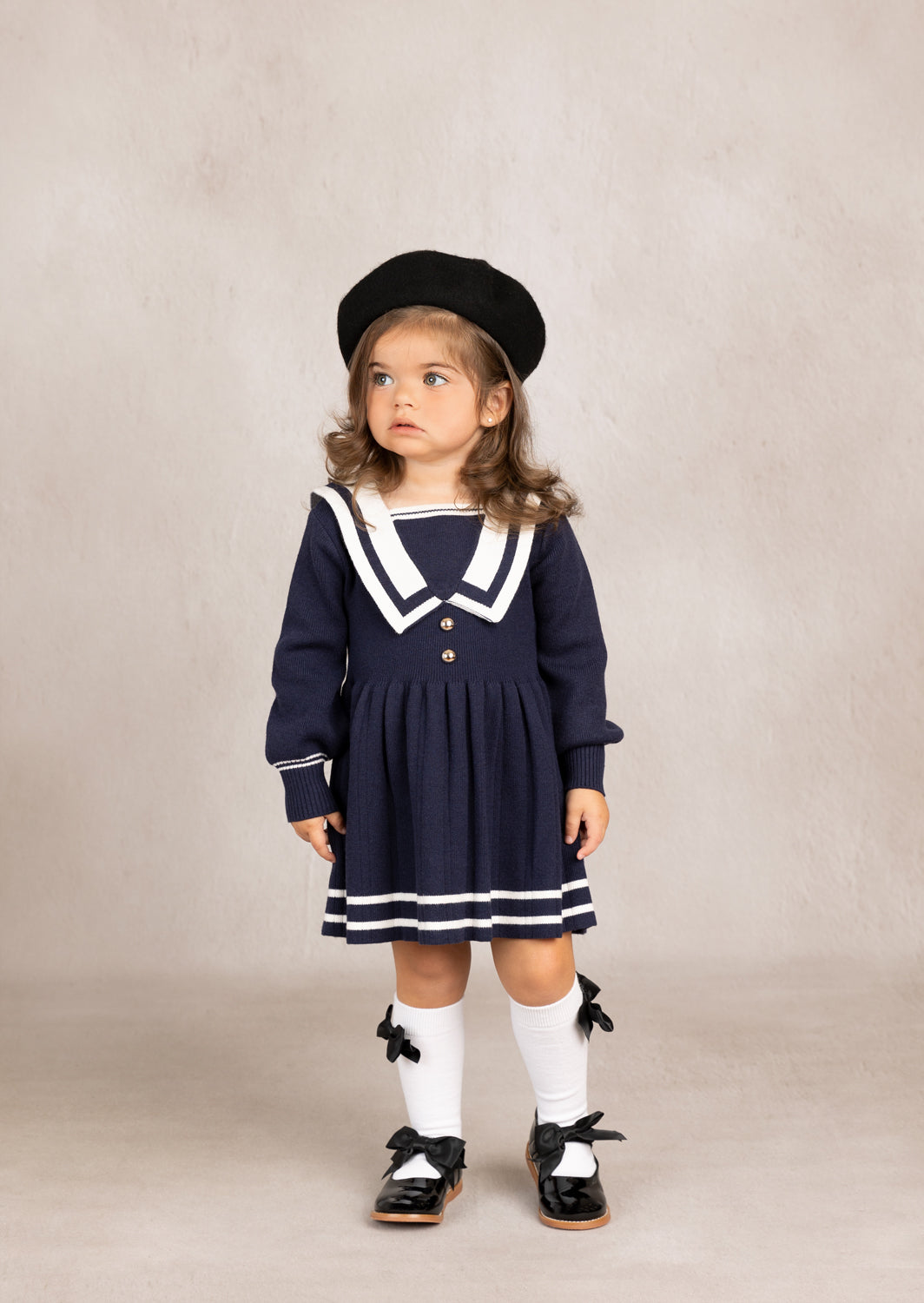 Toddler Girl Navy Sweater Dress