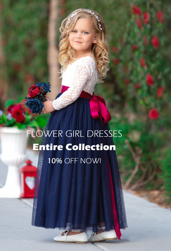 Navy Flower Girl Dresses