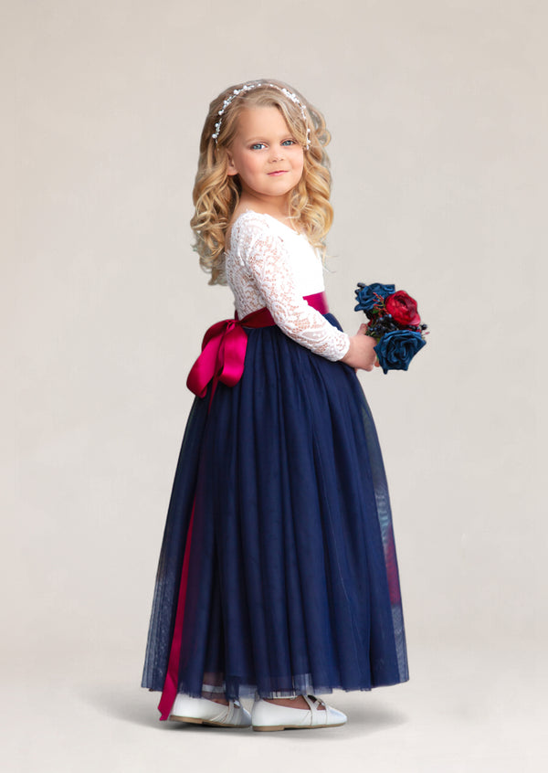 navy flower girl dresses for toddlers