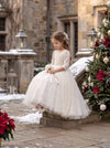 Noëlle Dress White Velvet & Tulle Dress for Girls | Flower Girl Dresses