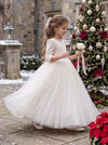 Noëlle Dress White Velvet & Tulle Dress for Girls | Flower Girl Dresses