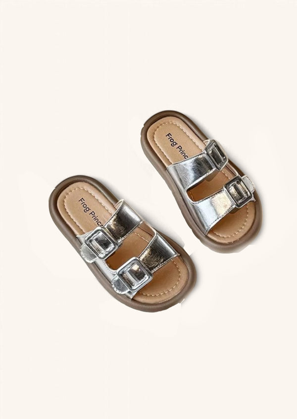 Summer Slip On Sandals in Black
